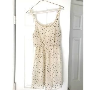 Black polka dot dress